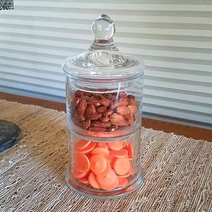 2-Tier Stacked Glass Candy/Nut Jar
